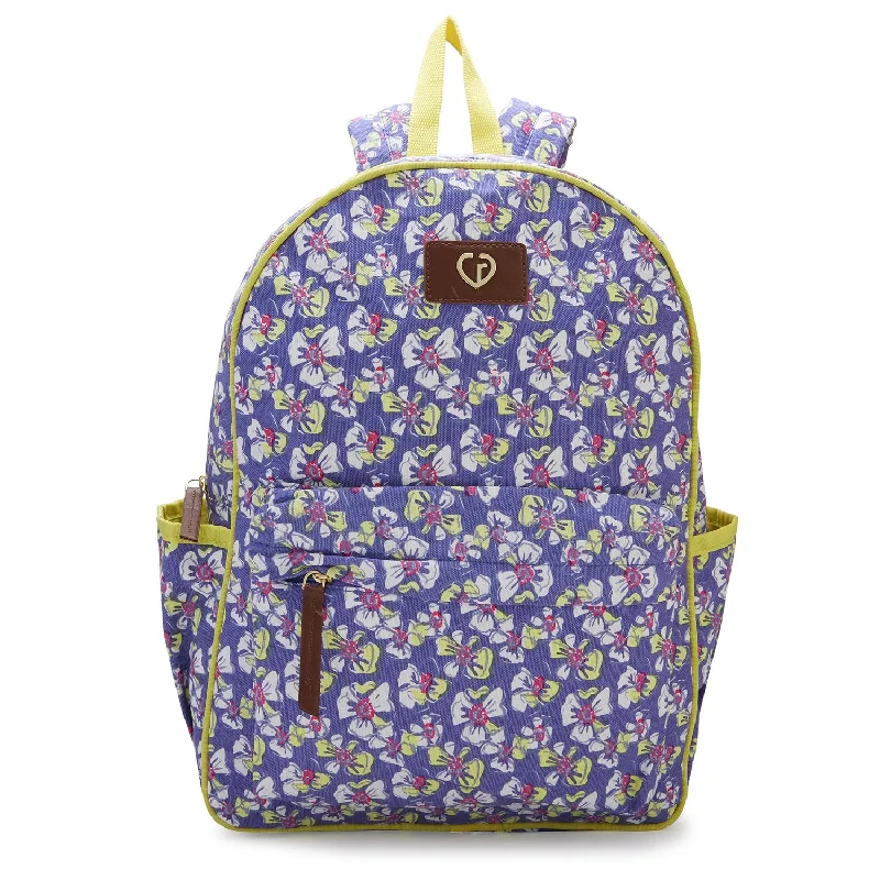 Caprese Blossom Laptop Backpack Large Purple