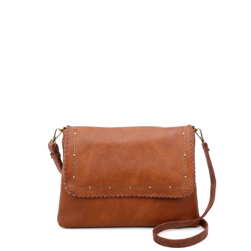 Ladies' crossbody bag large -Savannah Crossbody - Cognac