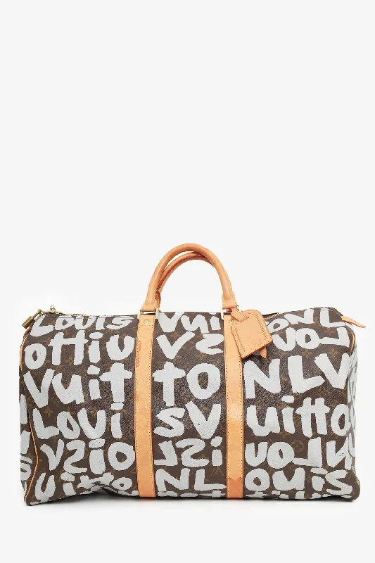 Ladies Handbag Office Leather -Louis Vuitton x Stephen Sprouse Monogram Graffiti Keepall 50