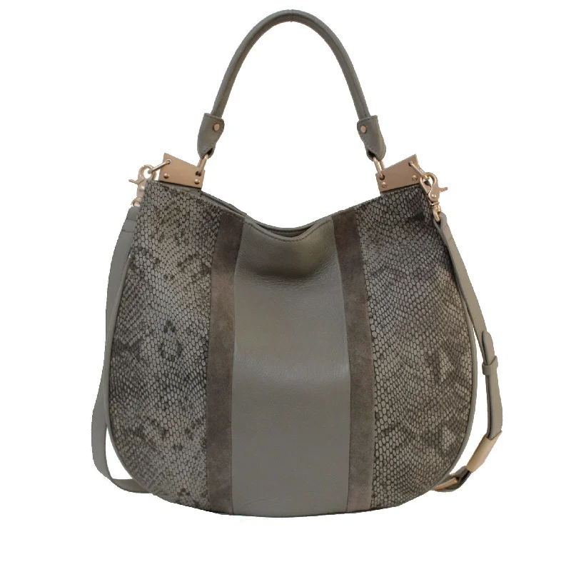 Ladies' dumpling bag fresh innovation -Dione Hobo in Safari Snake