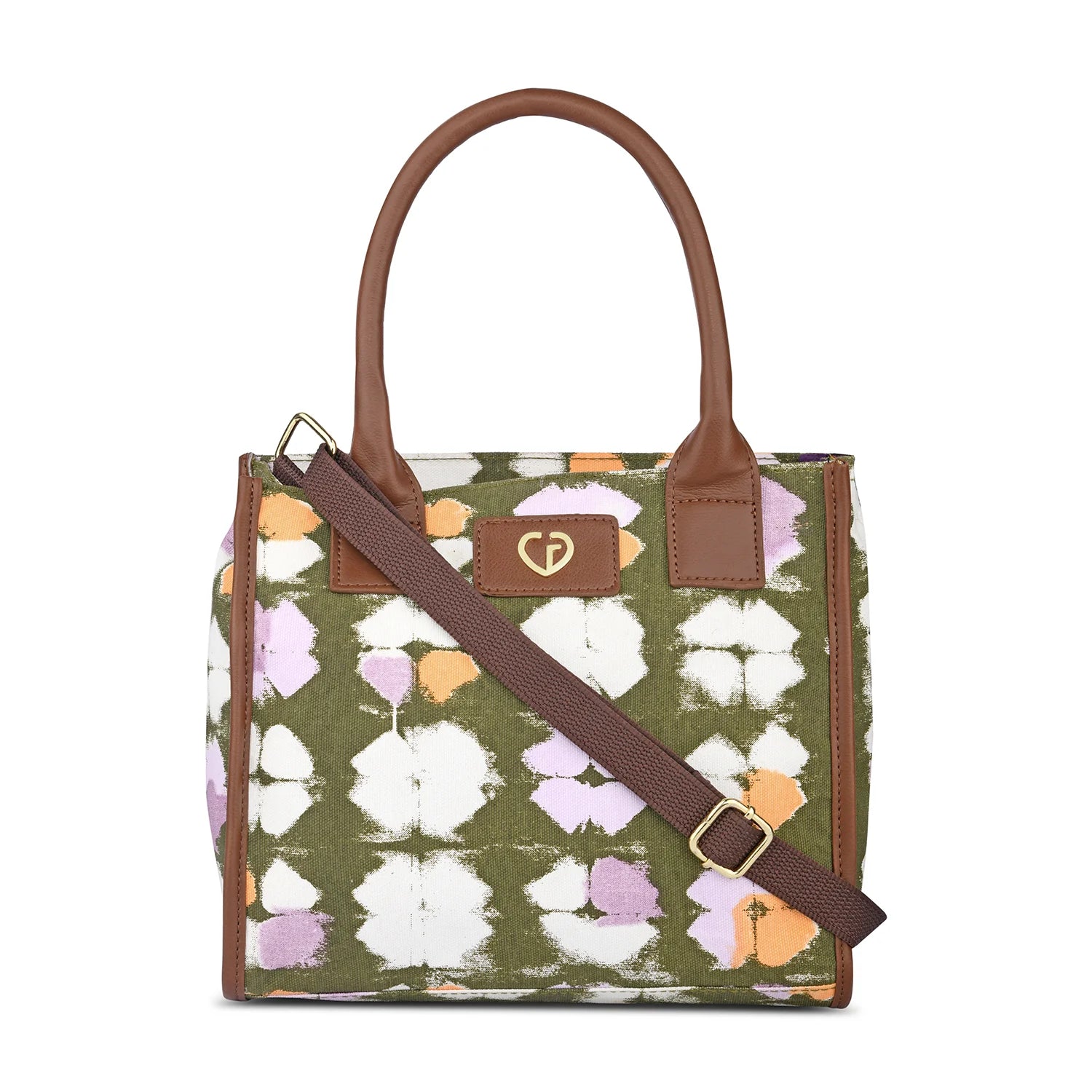 Ladies Tote Bag Multi Pocket -Caprese Enora Tote Small Olive