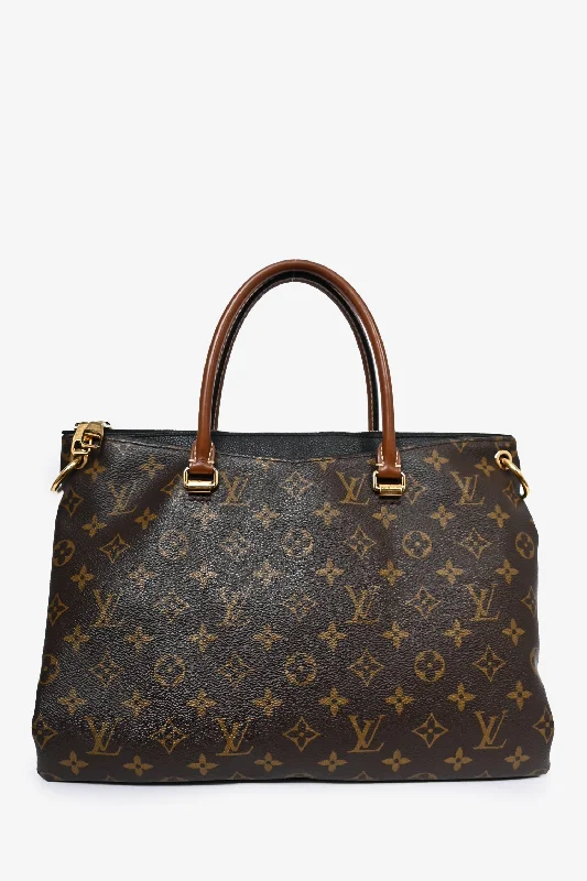 Ladies Handbag Weekend Essential -Louis Vuitton Monogram Pallas MM Zip Tote Bag with Strap