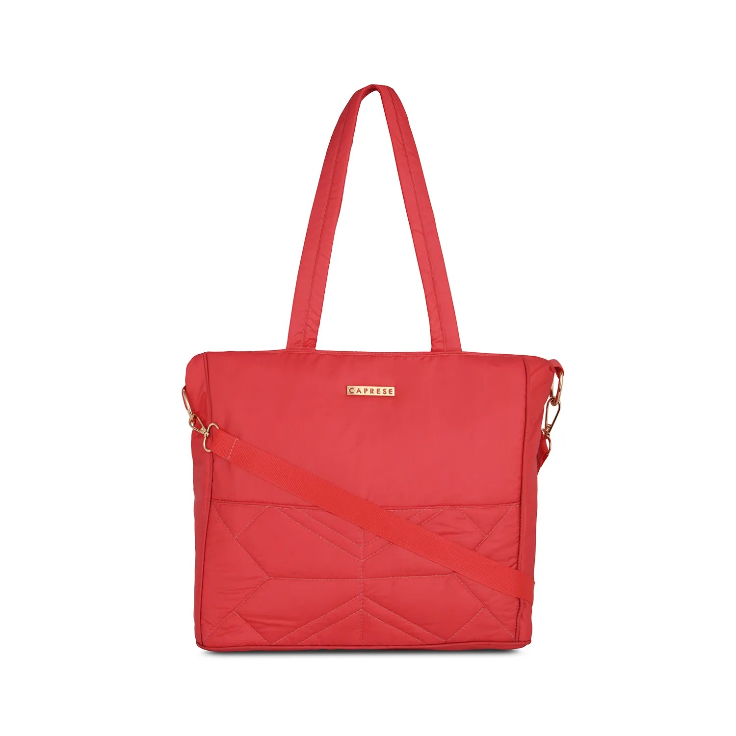 Ladies Tote Bag Subtle Canvas -Caprese Clara Tote Medium (E) Red