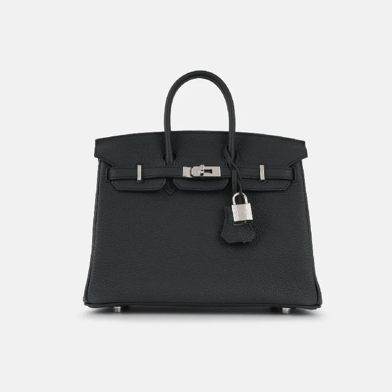 Ladies Handbag Everyday Canvas -Hermès Hermès Birkin 25 - Noir Togo PHW - Brand New - 2024