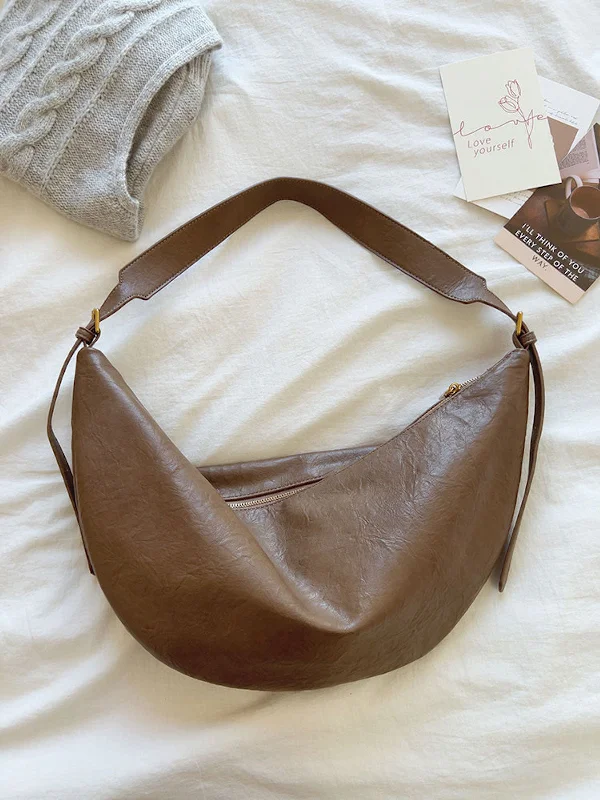 Ladies' dumpling bag promo voucher -Elena Handbags Retro Leather Hobo Sling Bag