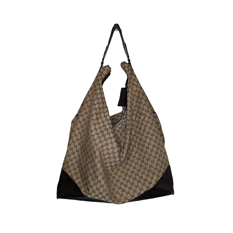 Ladies' dumpling bag standout piece -Gucci Brown GG Monogram Canvas Garment Hobo