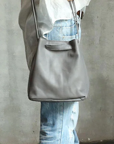 Ladies Bucket Bag Handmade Craft -Vintage WOMENs LEATHER Bucket Purse Bucket Shoulder Purse FOR WOMEN