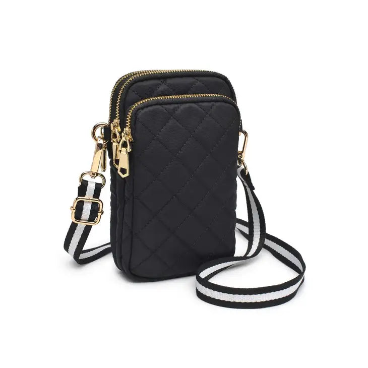 Ladies' crossbody bag monthly -Sol and Selene Divide and Conquer Quilted Crossbody in Black