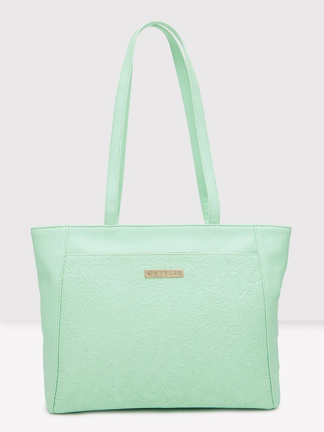 Ladies Tote Bag Work Essential -Caprese Avalon Tote Small Green Ash Office Handbag