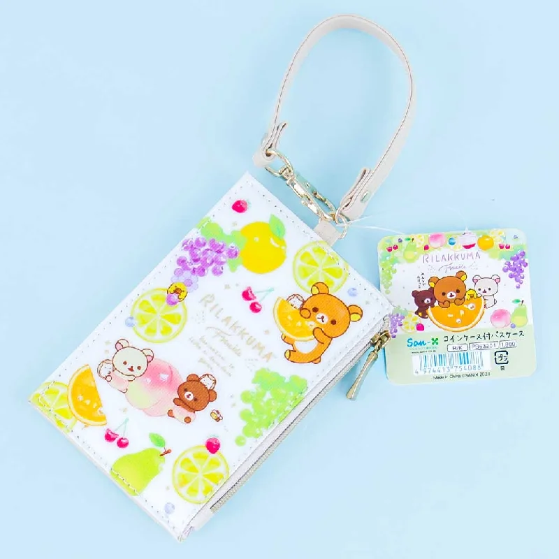 Ladies' wallet synthetic -Rilakkuma Fruits Card Holder & Coin Purse