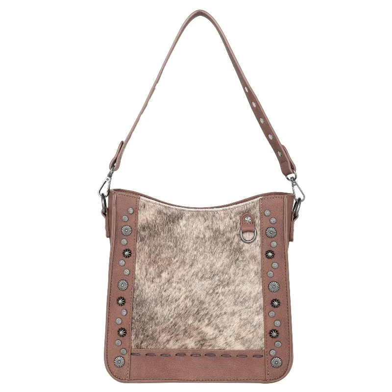 Ladies Handbag Weekend Style -TR140G-921 Trinity Ranch Hair-On Cowhide Collection Concealed Carry Hobo/Crossbody