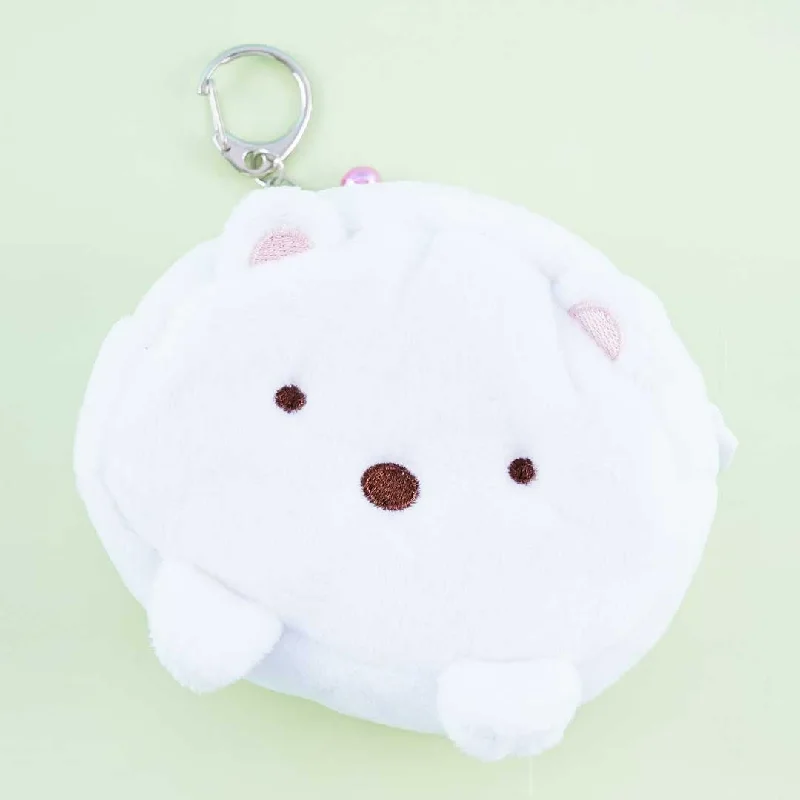 Ladies' wallet birthday -Sumikko Gurashi Fluffy Round Face Coin Purse - Shirokuma