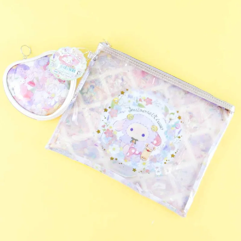 Ladies' wallet weight -Sentimental Circus Springtime Pouch & Coin Purse Set - 2 pcs