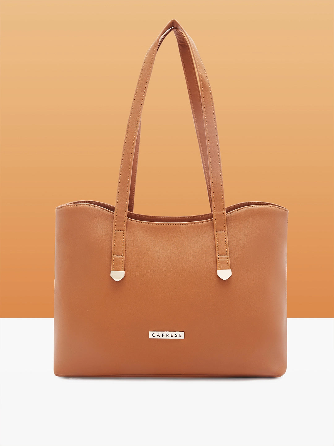 Ladies Tote Bag Trendy Chic -Caprese Romea Tote Medium Tan