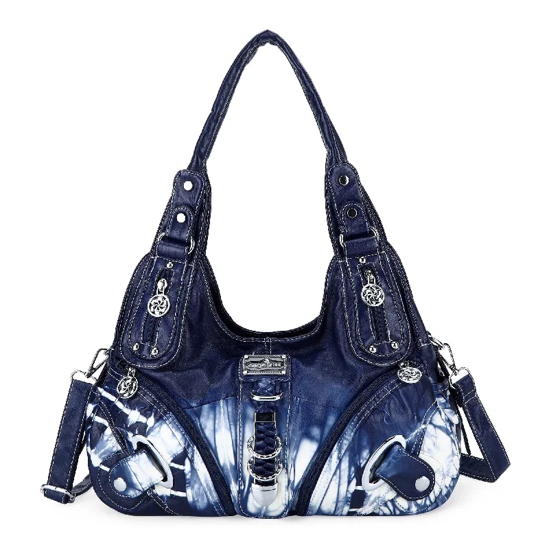 Ladies' dumpling bag artisan handmade -Hobo Tie-Dye Multilayer separation  Comfort Shoulder bag