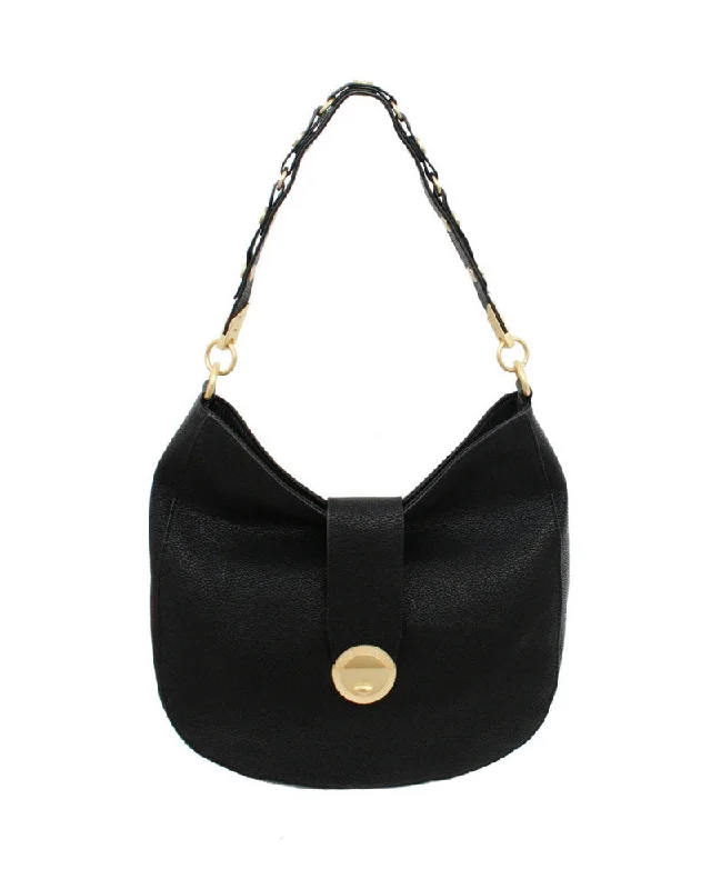 Ladies' dumpling bag polished sophistication -Wildheart Hobo in Black