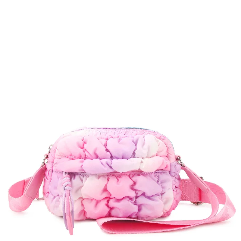 Ladies' crossbody bag best -Quilted Scrunchies Ombré Mini Crossbody Bag