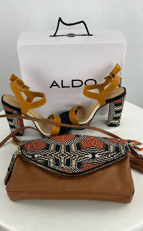 Ladies' wallet synthetic -Aldo Women's Mary Jane Heels Size 6.5 & Matching Crossbody Purse W/Box