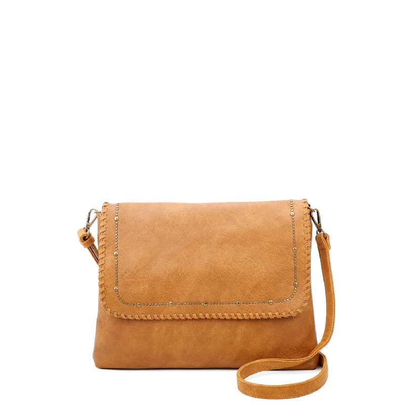 Ladies' crossbody bag monogram -Savannah Crossbody - Light Brown