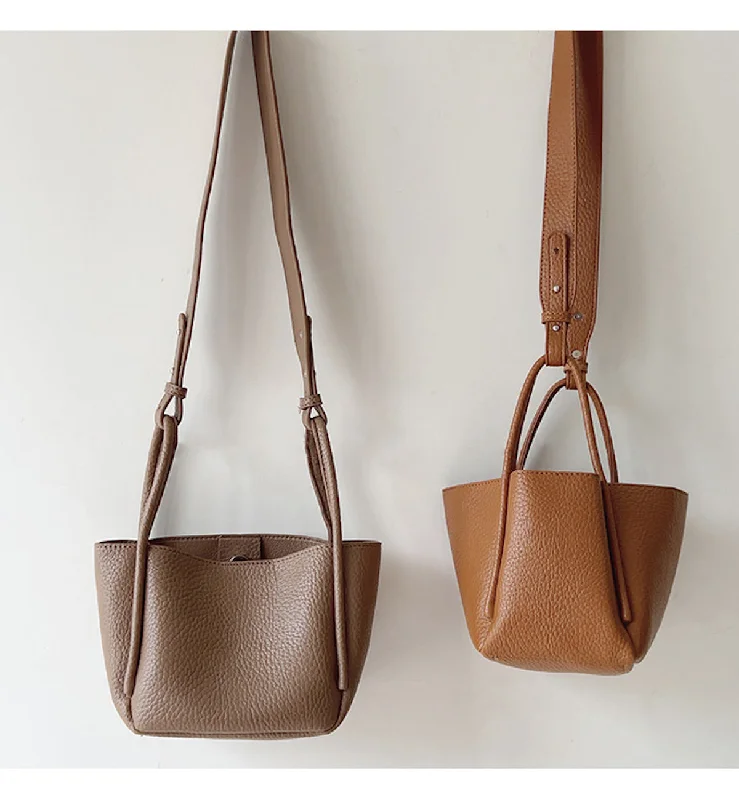 Ladies Bucket Bag Eco-Friendly -Elena Handbags Soft Leather Bucket Bag