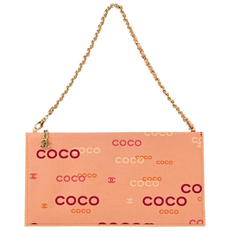 Chanel Pink Canvas Coco Chain Handbag