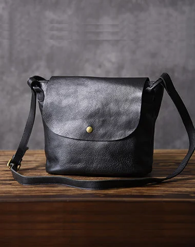 Ladies Bucket Bag Simple Canvas -Leather Women Bucket Bag Black Shoulder Bag For Women