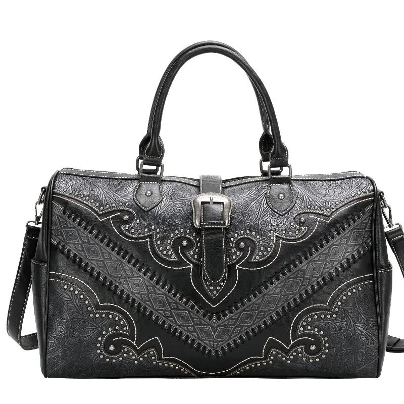 Ladies Handbag Bold Style -MW1131-5110 Montana West Buckle Collection Weekender Bag