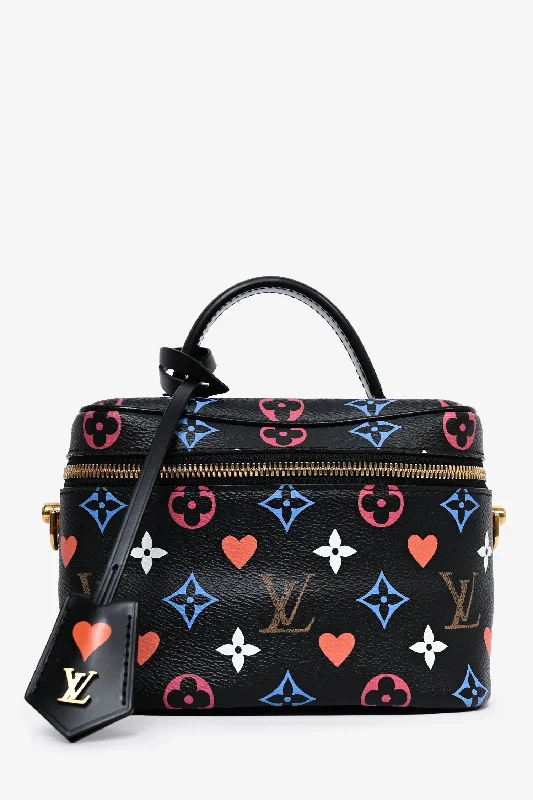 Ladies Handbag Easy Access -Louis Vuitton 2020 Black Monogram 'Game On' PM Vanity Crossbody