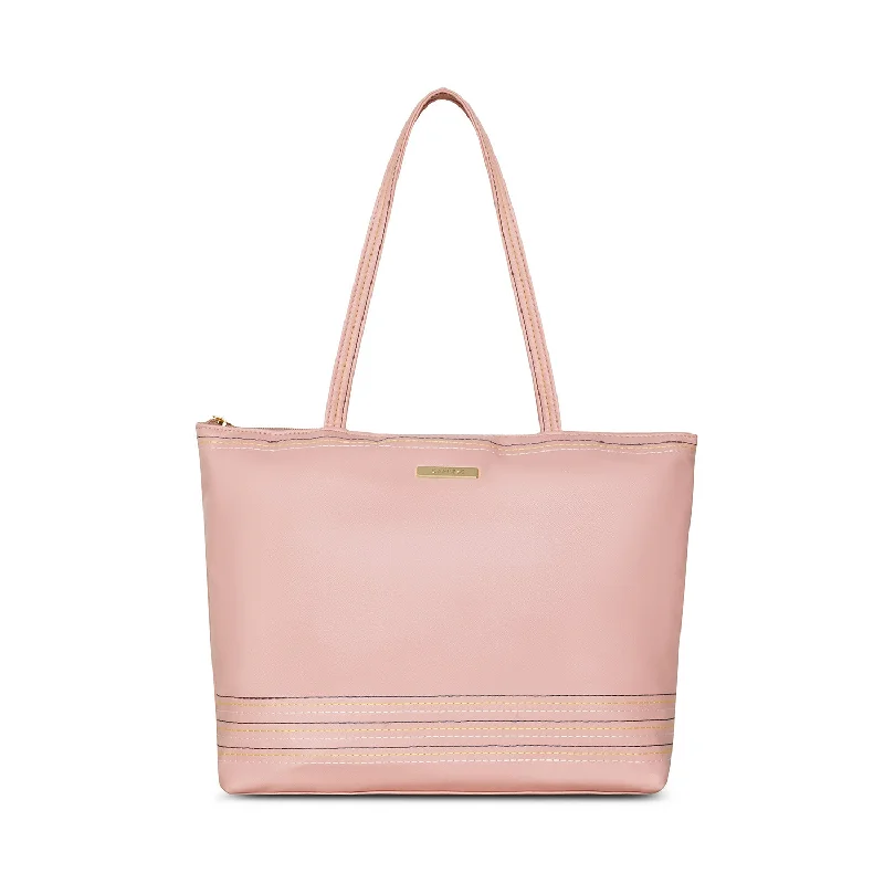 Ladies Tote Bag Classic Brown -Caprese Evie Tote Large Coral