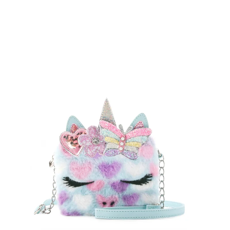 Ladies' crossbody bag inspiration -Miss Gwen Unicorn Plush Hearts Crossbody Bag