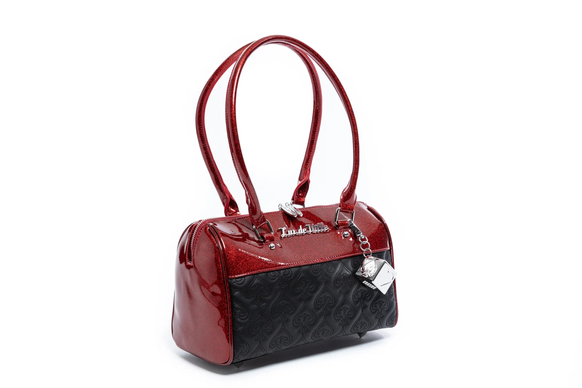 Ladies Tote Bag Casual Style -Atomic Spade Red Sparkle Tote