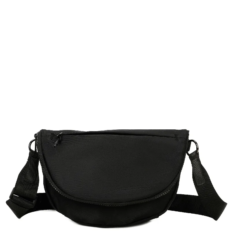 Ladies' crossbody bag premium -Hailey's Large Half Circle Nylon Bum Fanny Bag - Black