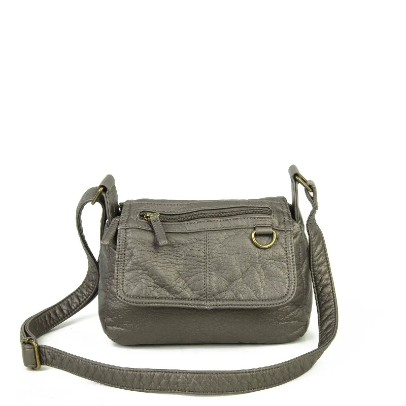 Ladies' crossbody bag longevity -The Willma Crossbody - Dark Silver