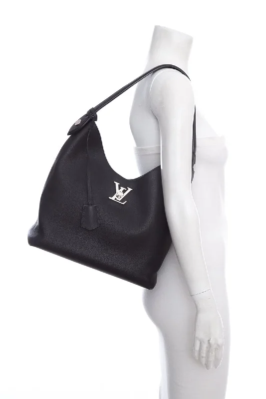 Ladies' dumpling bag item protection -Louis Vuitton Black Lockme Hobo Handbag