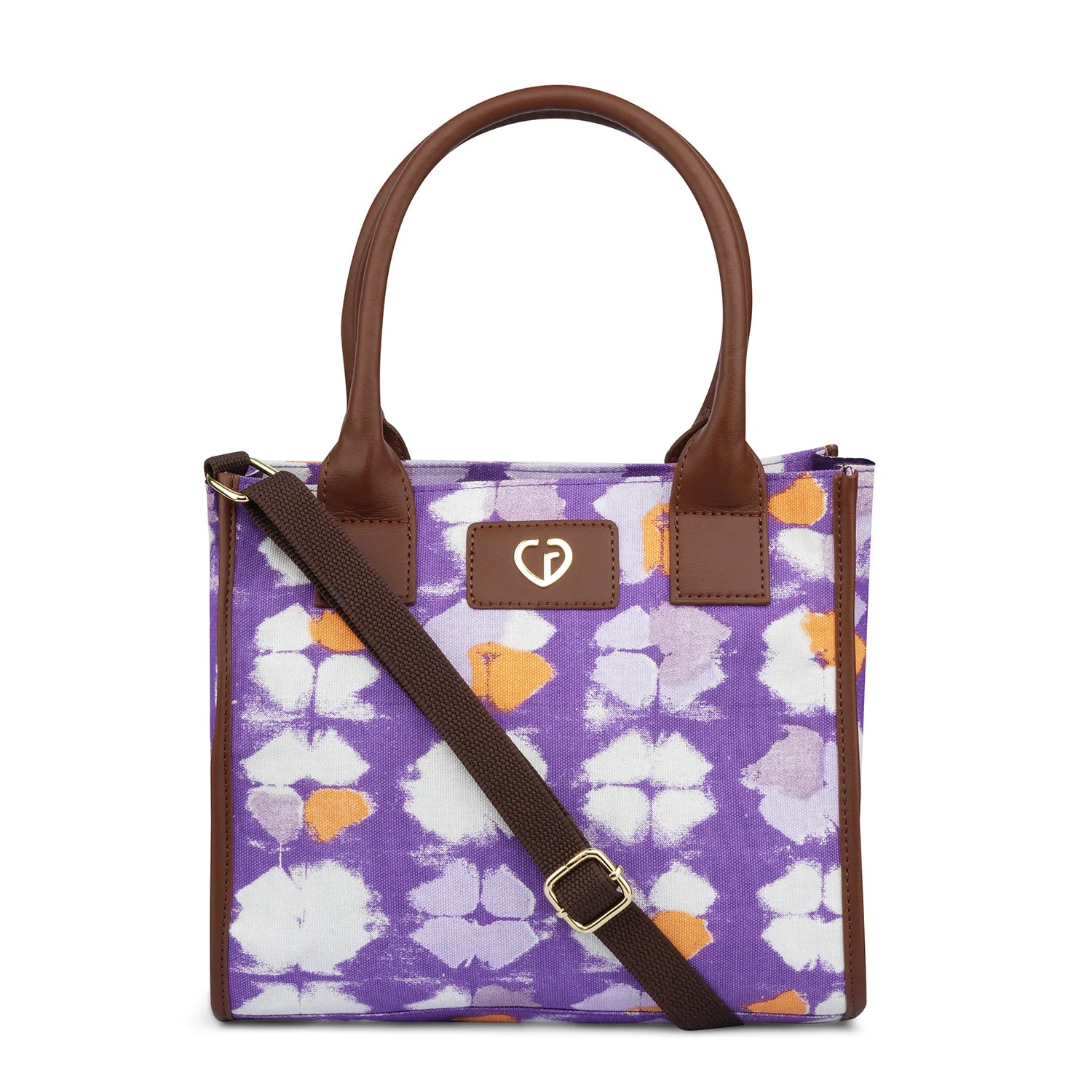 Ladies Tote Bag Subtle Leather -Caprese Enora Tote Small Purple