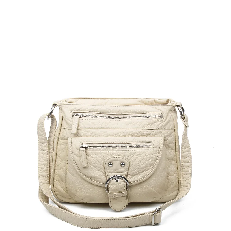 Ladies' crossbody bag buckles -The Lorie Crossbody - Taupe