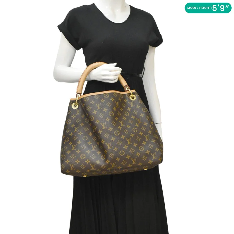 Ladies' dumpling bag style video -LOUIS VUITTON  Artsy MM Monogram Canvas Hobo Bag Brown