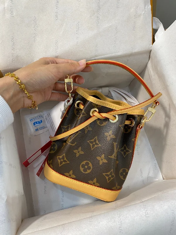 Ladies Bucket Bag Daily Essential -Louis Vuitton Nano Neo Handbag (bucket bag) Lushentic Version