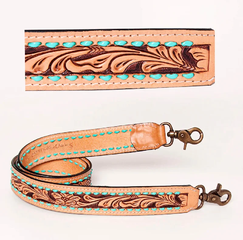 Ladies' wallet packaging -Tooled Leather Purse Strap