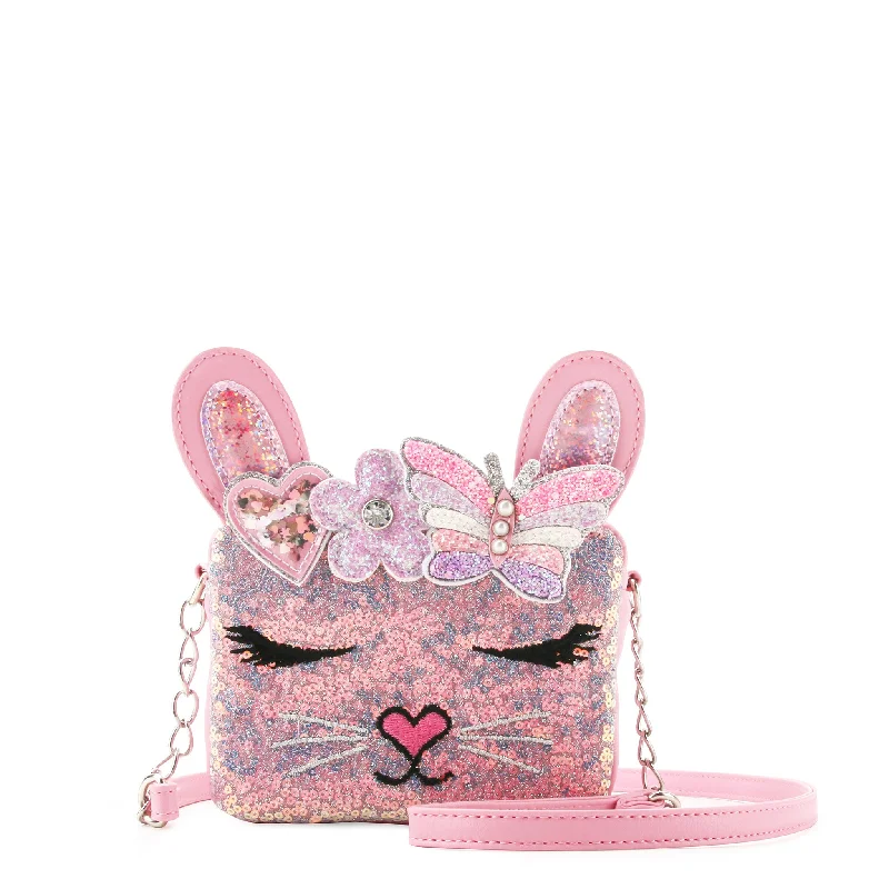 Ladies' crossbody bag accessories -Miss Kiki Bunny Sequin Crossbody Bag