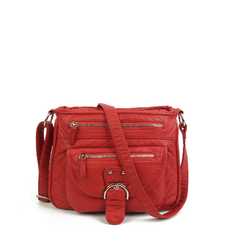 Ladies' crossbody bag craftsmanship -The Lorie Crossbody - Red