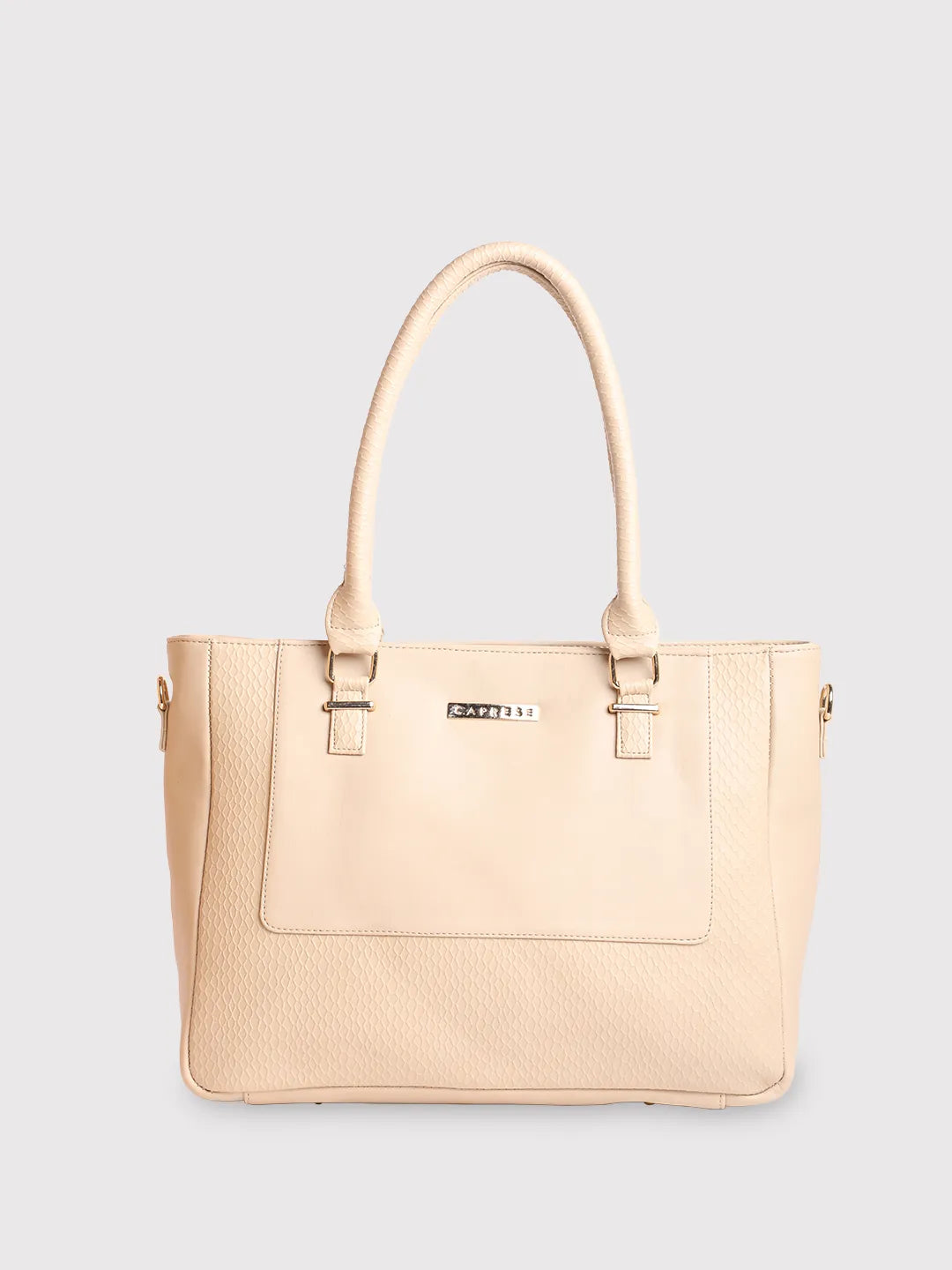 Ladies Tote Bag Beach Essentials -Caprese Fiona Tote Large Office Handbag Beige