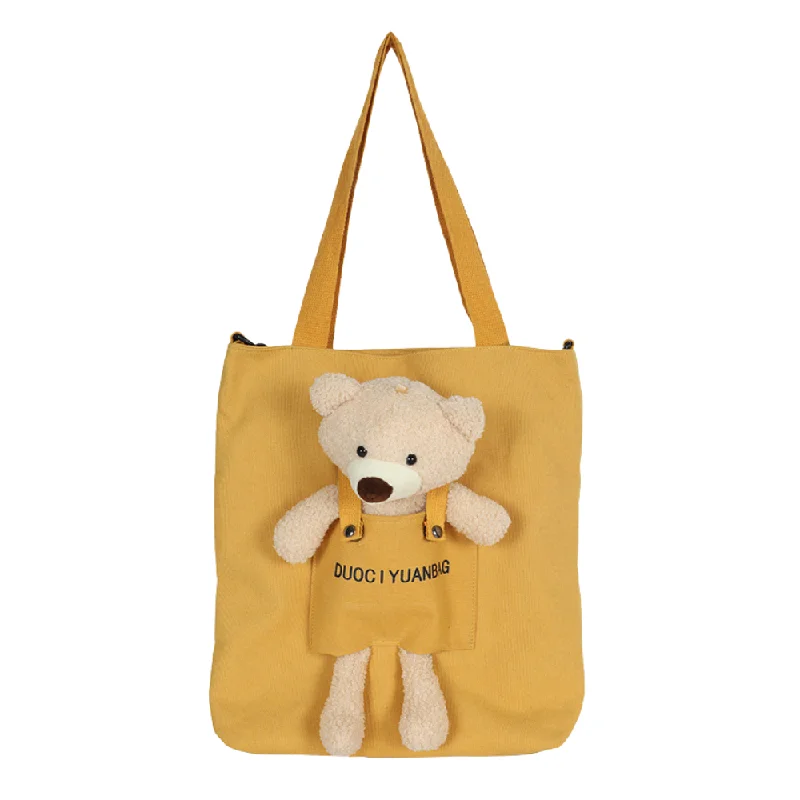 Cute Bear Doll Canvas Bag