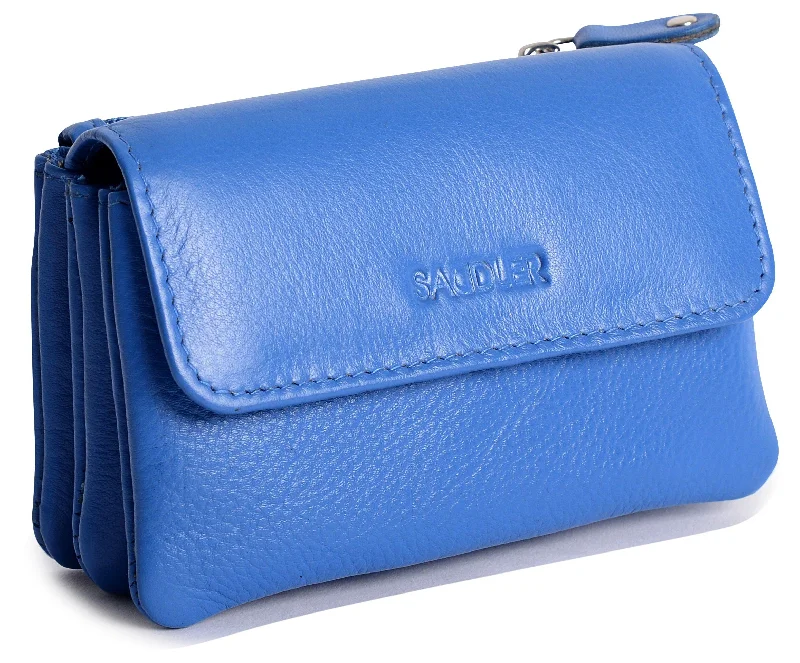 Ladies' wallet market -SADDLER LILY Leather Triple Gusset Purse - Holds Cards, Coins, and Keys - RFID Protected