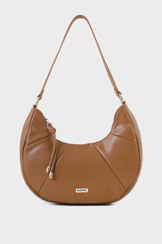 Ladies' dumpling bag genuine leather -Hobo Hand Bags BS2026-Camel