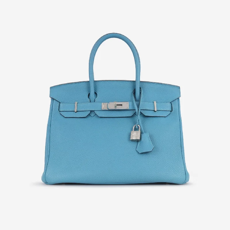 Ladies Handbag Casual Chic -Hermès Hermès - Birkin 30 - Bleu Izmir PHW - 2014 - Pre-Loved