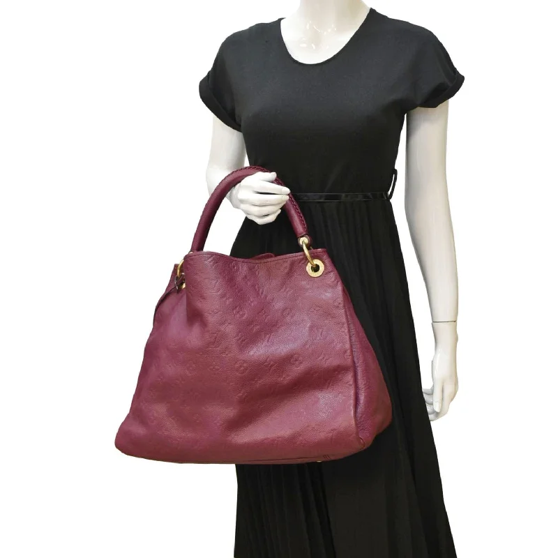 Ladies' dumpling bag great worth -LOUIS VUITTON Artsy MM Empreinte Leather Hobo Bag Raisin