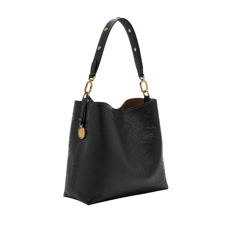 Ladies Bucket Bag Personalized Option -Jessie Leather Bucket Shoulder Bag