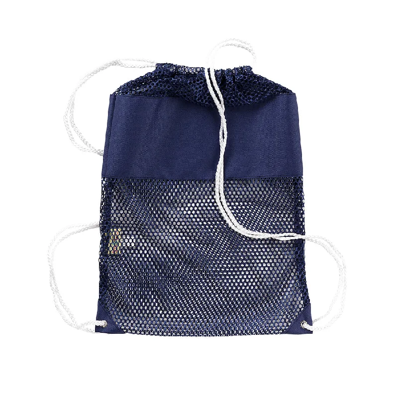 Navy Blue Mesh Backpack