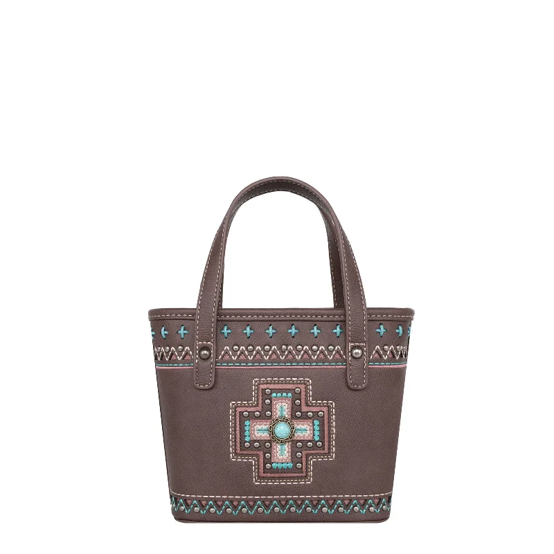 Ladies Handbag Party Leather -MW1199-923 Montana West Concho Collection Small Tote/Crossbody